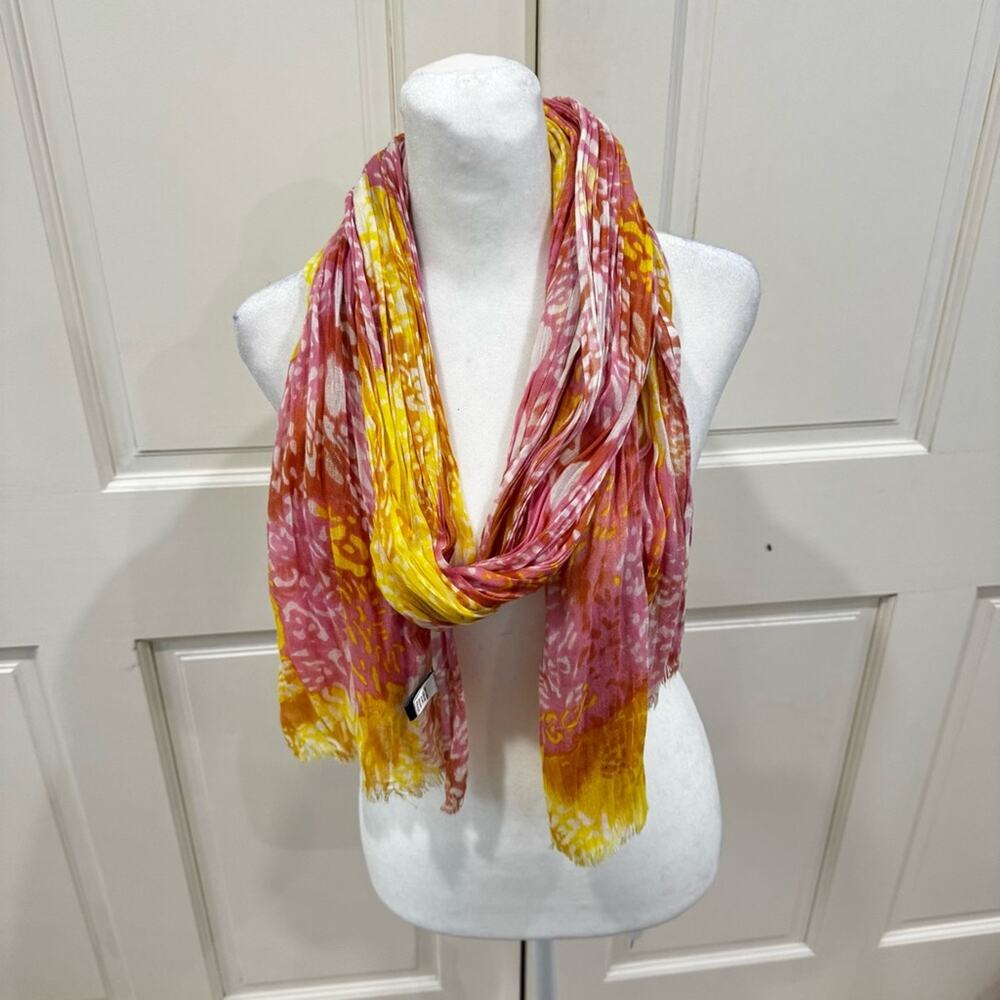 2Chic Multicolor Scarf with Pink and Yellow Hues